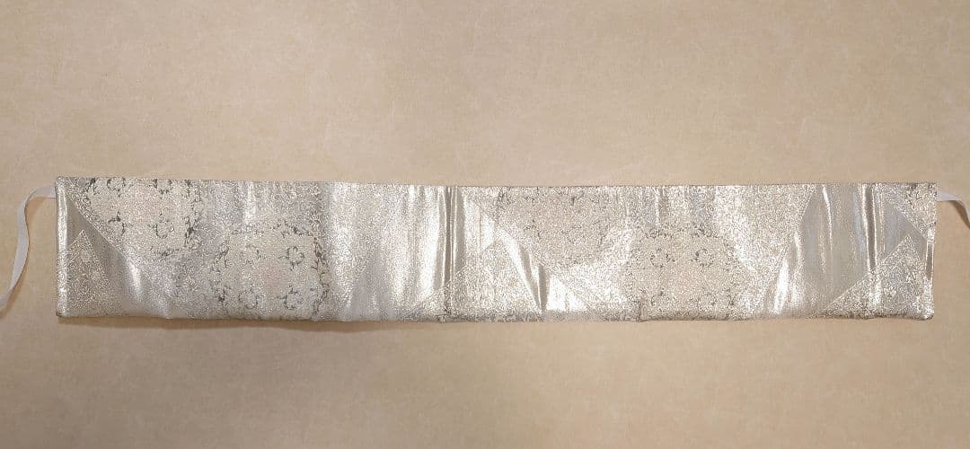 七五三　ハーフ成人式　ジュニア帯　大人用袋帯からの作り帯　1点物　正絹　銀系