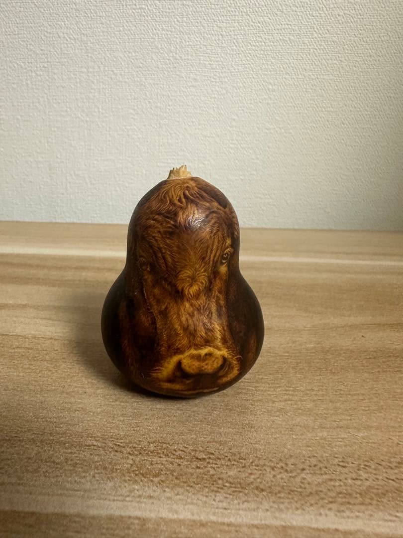 牛の顔 ひょうたん焼き絵