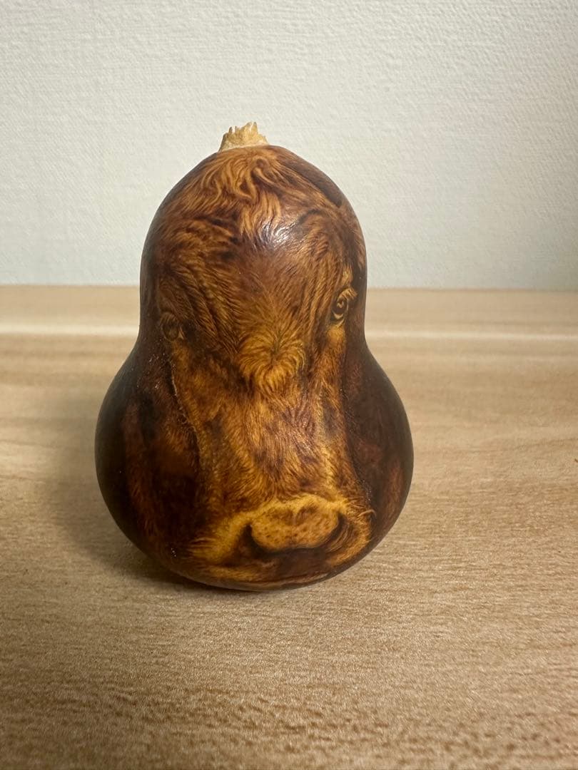 牛の顔 ひょうたん焼き絵