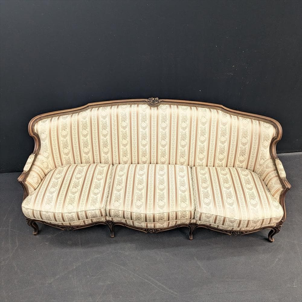 美品　ドマーニ　ルイ15世　トリプルソファ　三人掛け　3P　ロココ様式　カリモク