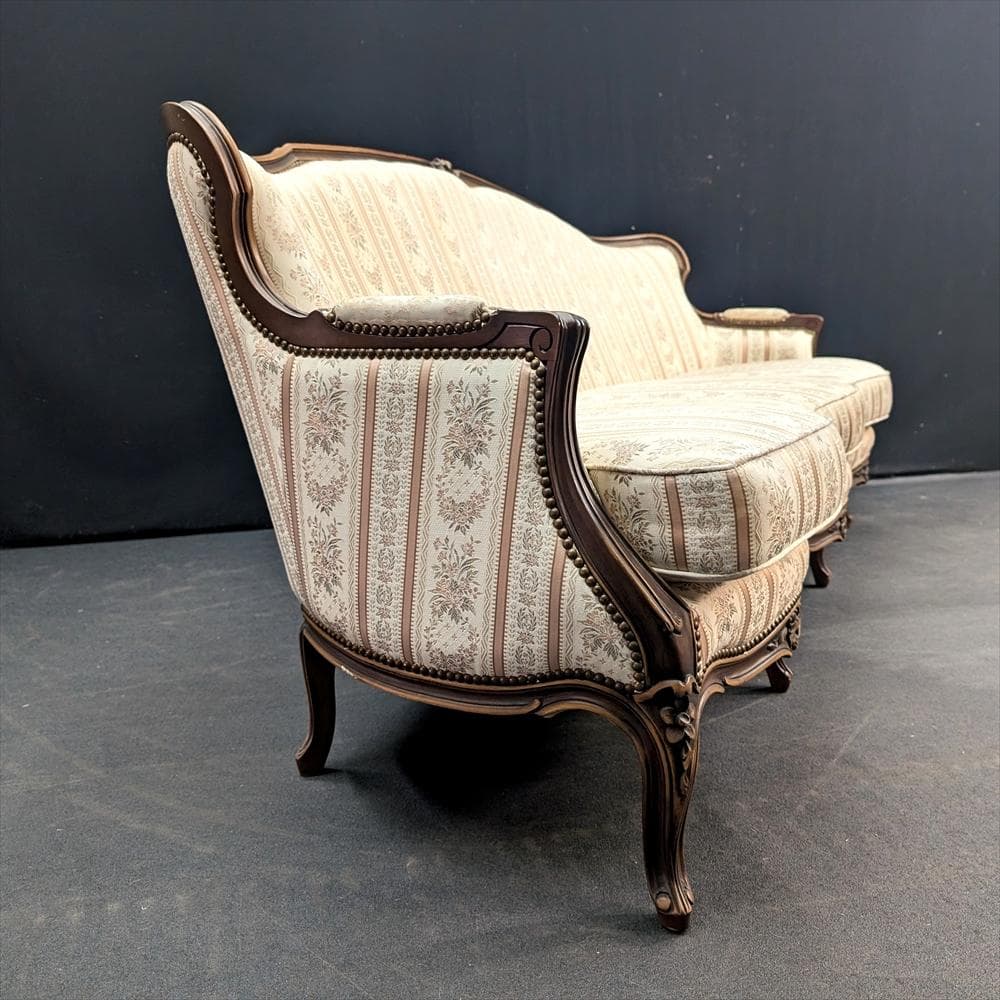 美品　ドマーニ　ルイ15世　トリプルソファ　三人掛け　3P　ロココ様式　カリモク