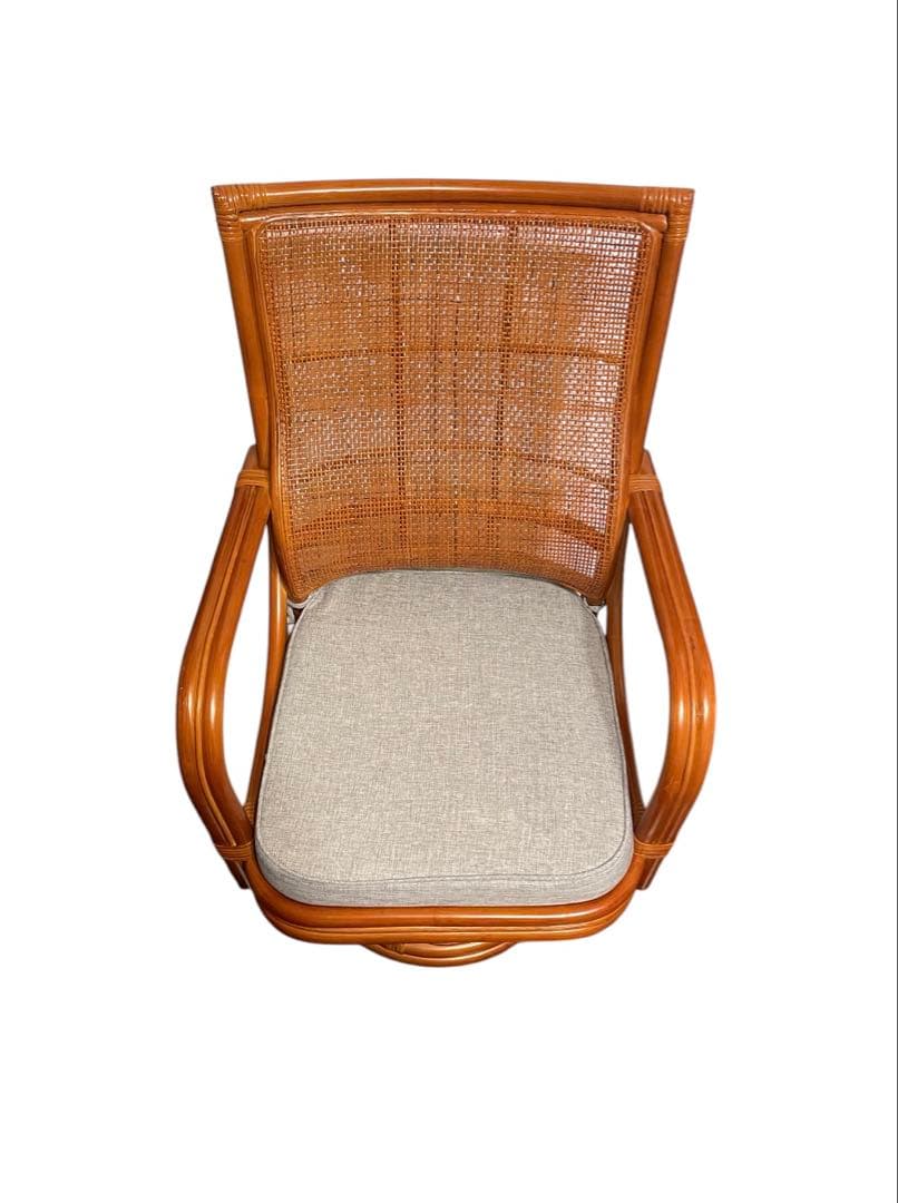 籐の椅子 回転座椅子　ラタンチェア【ハイタイプ】