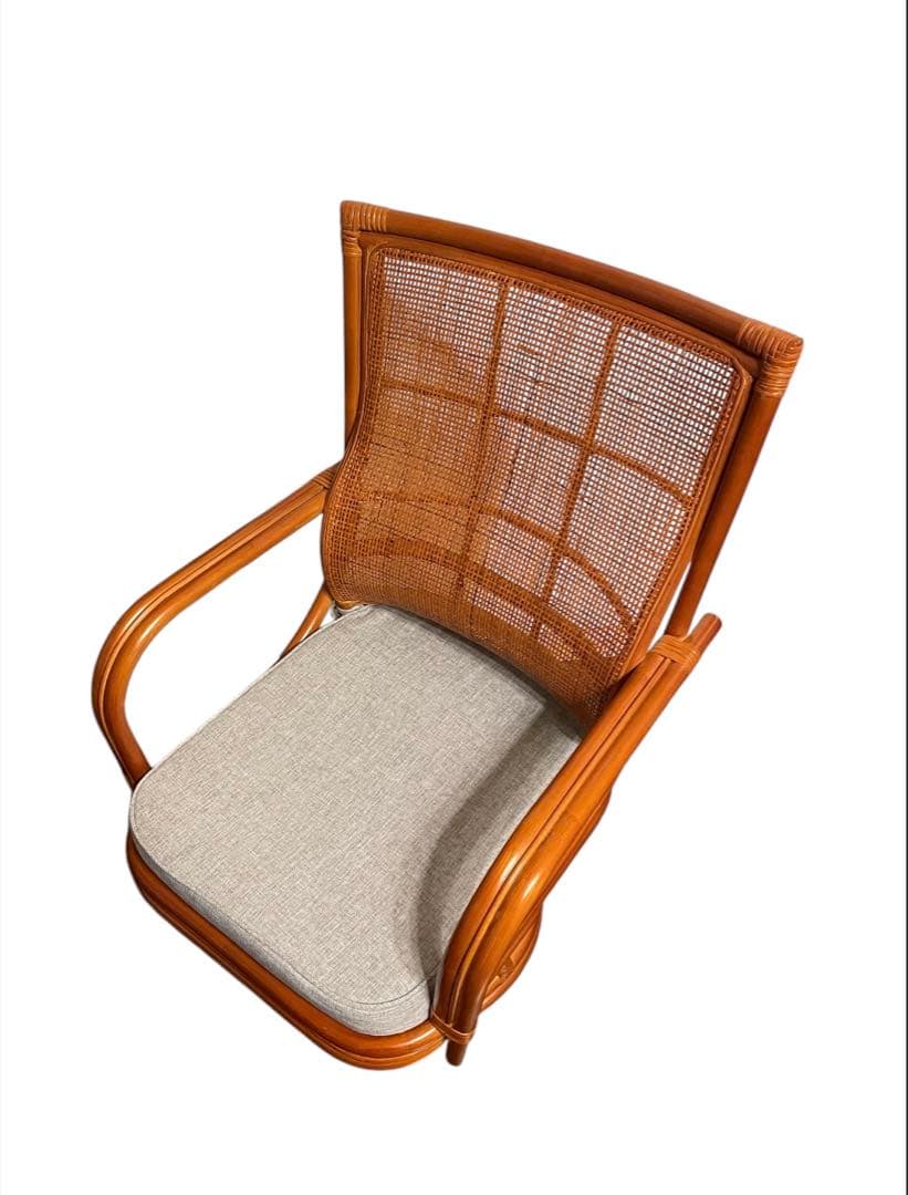 籐の椅子 回転座椅子　ラタンチェア【ハイタイプ】