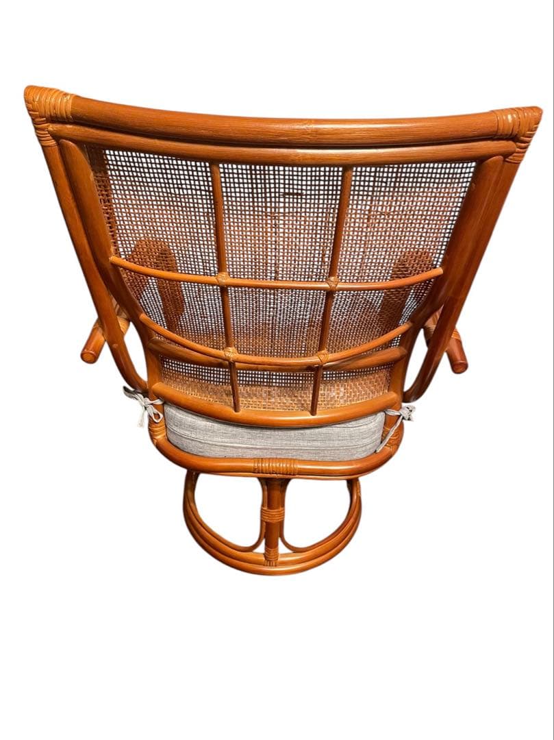 籐の椅子 回転座椅子　ラタンチェア【ハイタイプ】