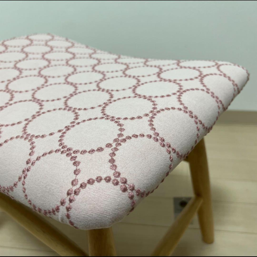 ミナペルホネン スツール タンバリン 丸脚 【ピンクベージュ/オレンジ】 椅子