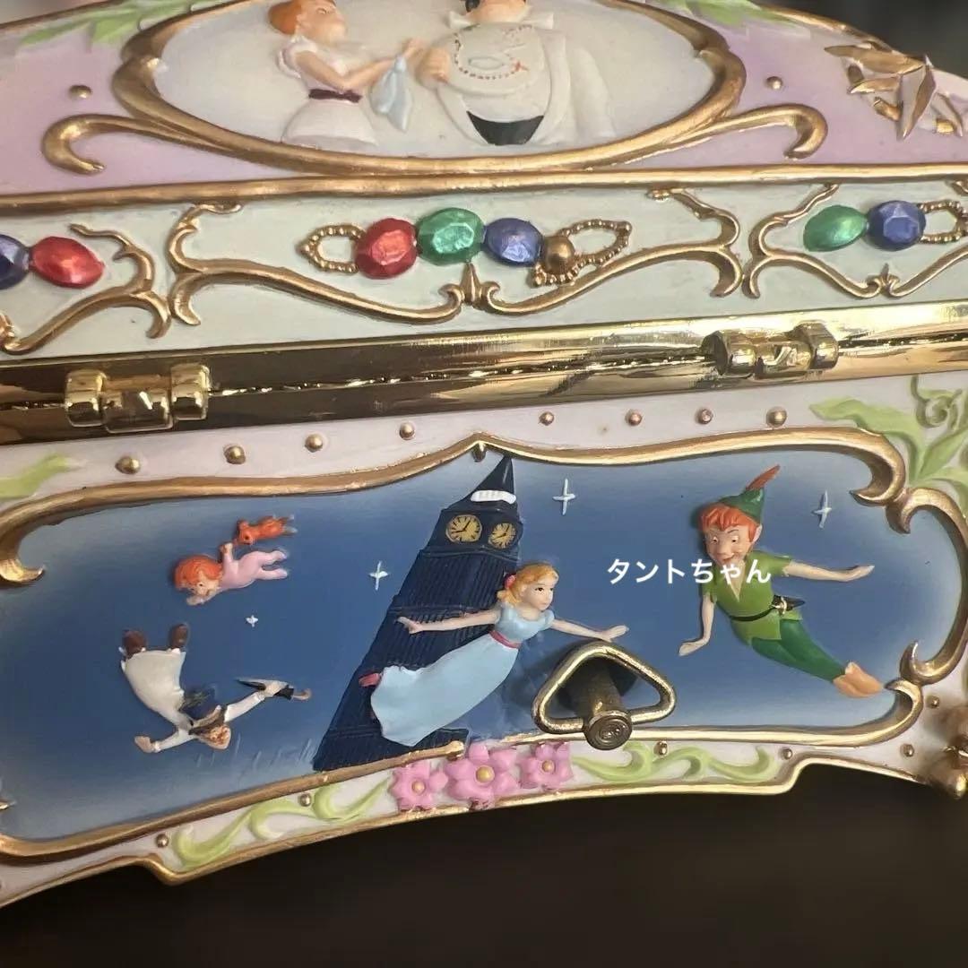 Disney ピーターパン ティンカーベル オルゴール　宝石箱　置物　陶器