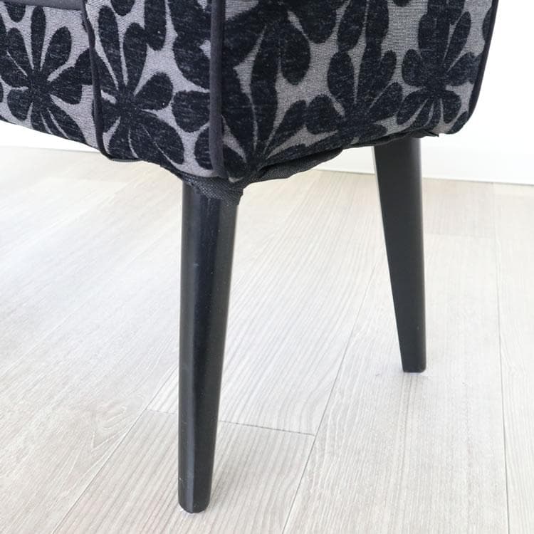花柄スツール 奥行30cm スリムタイプ