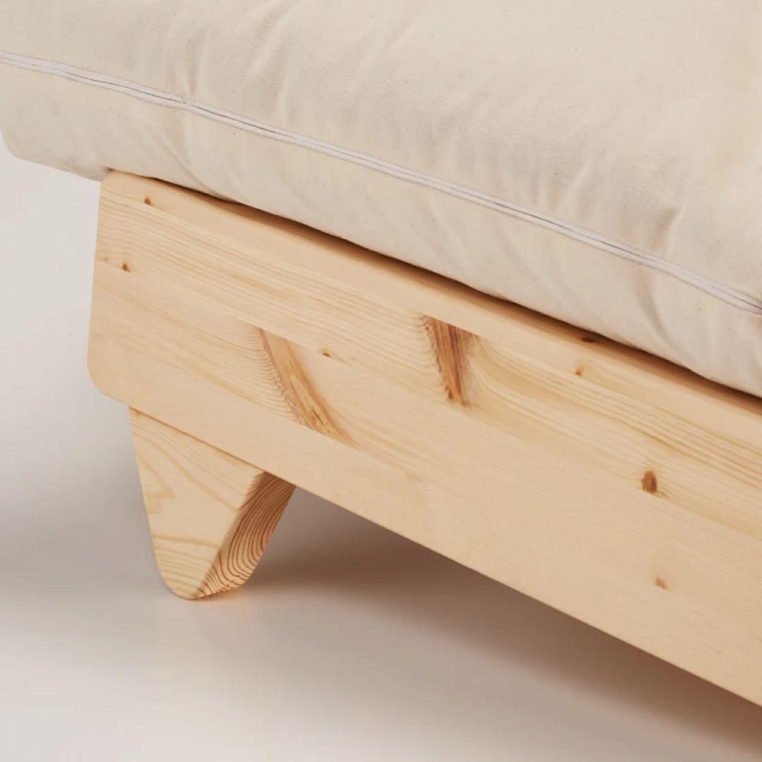 北欧風　木製　ソファベッド　フレーム　布団付きkarup カーラップ