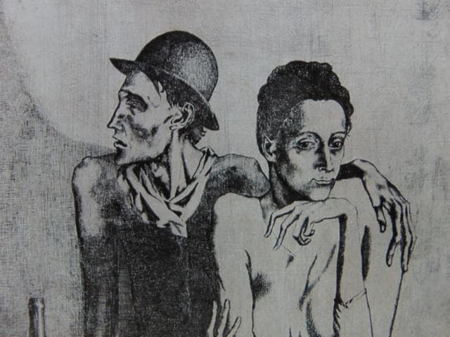 パブロ ピカソ(PABLO PICASSO)、【貧しい食事】、希少画集より - メルカリ