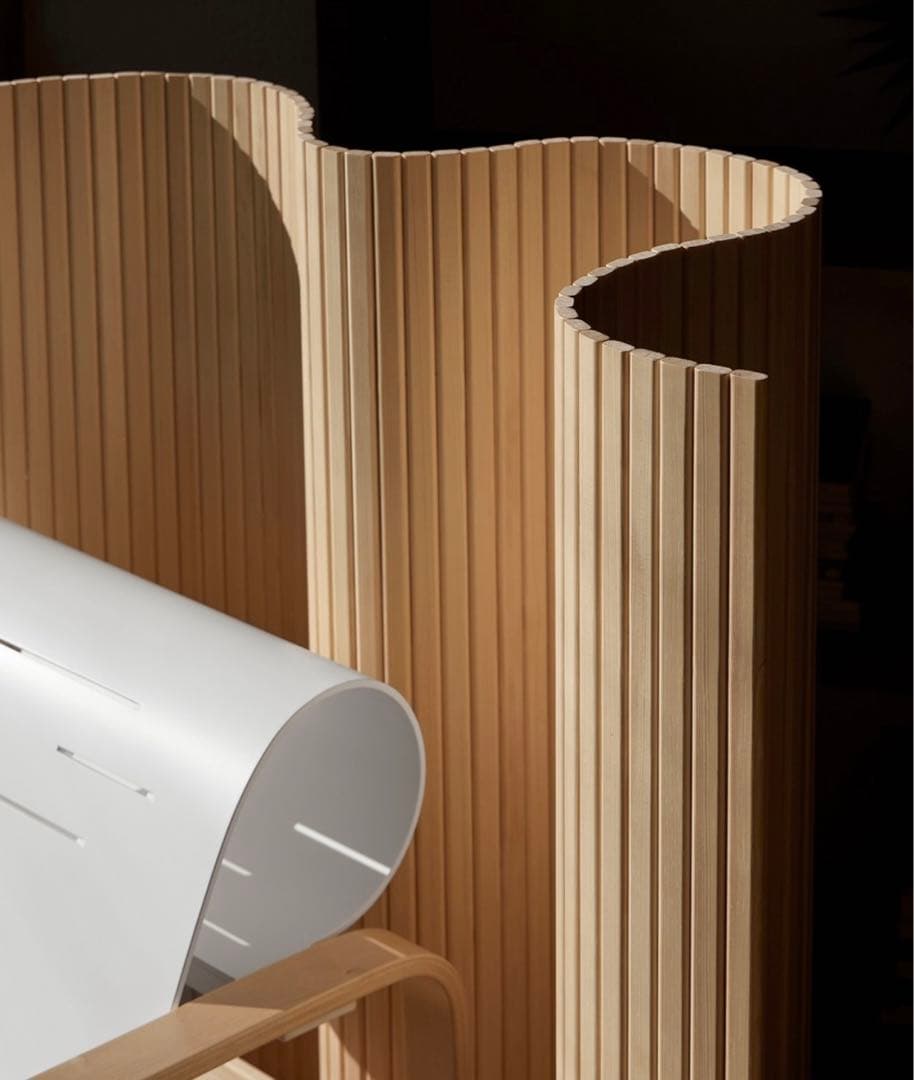 土限定値下げ‼️【即配達！】木製 波形パーテーション ウッド