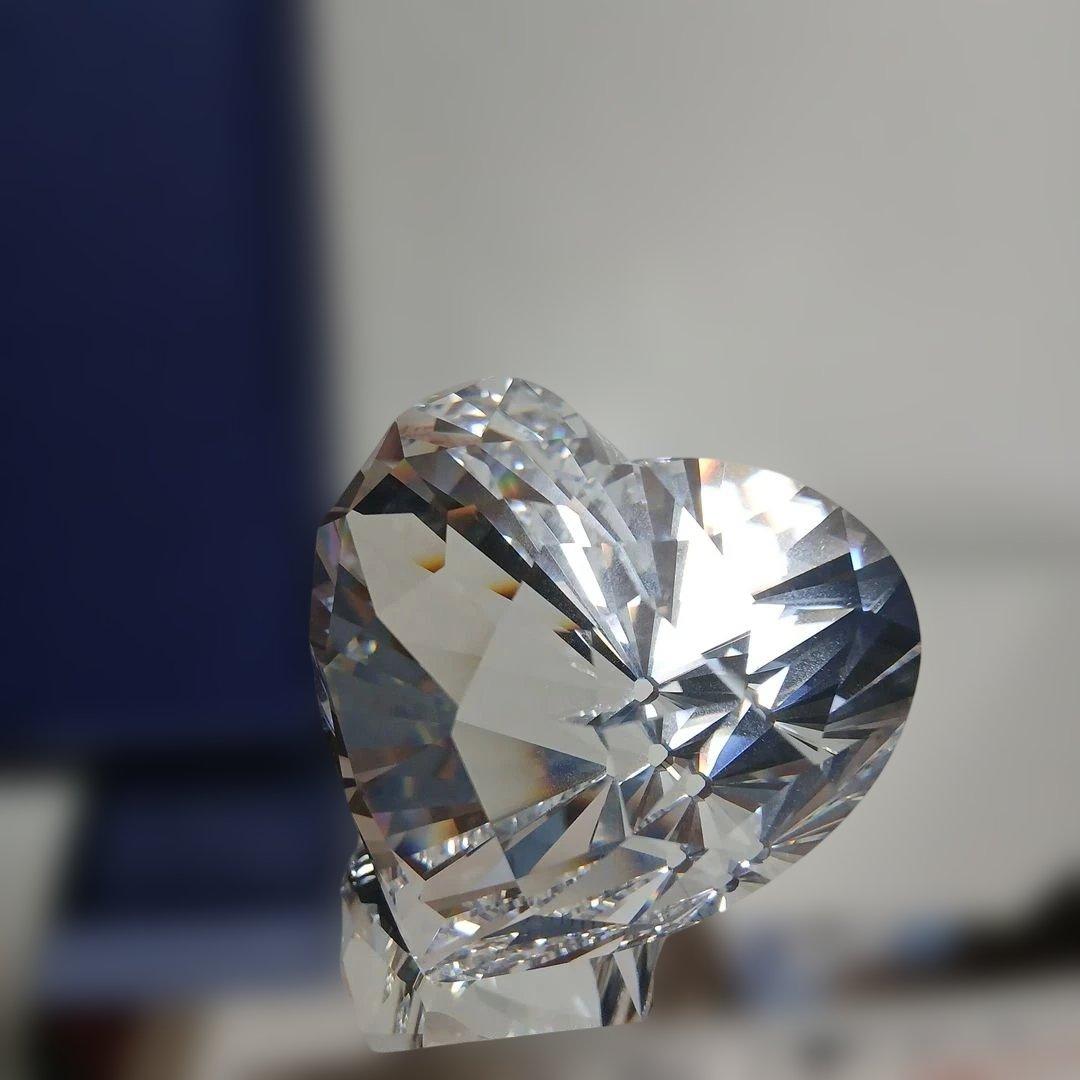 Swarovski ハート型クリスタル置物 約10cm