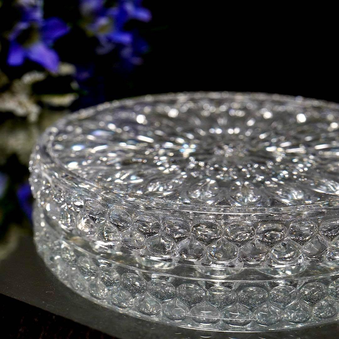 稀少 美品◆オールド バカラ《グート・ドー》プレート7枚セット◆優雅なる光彩