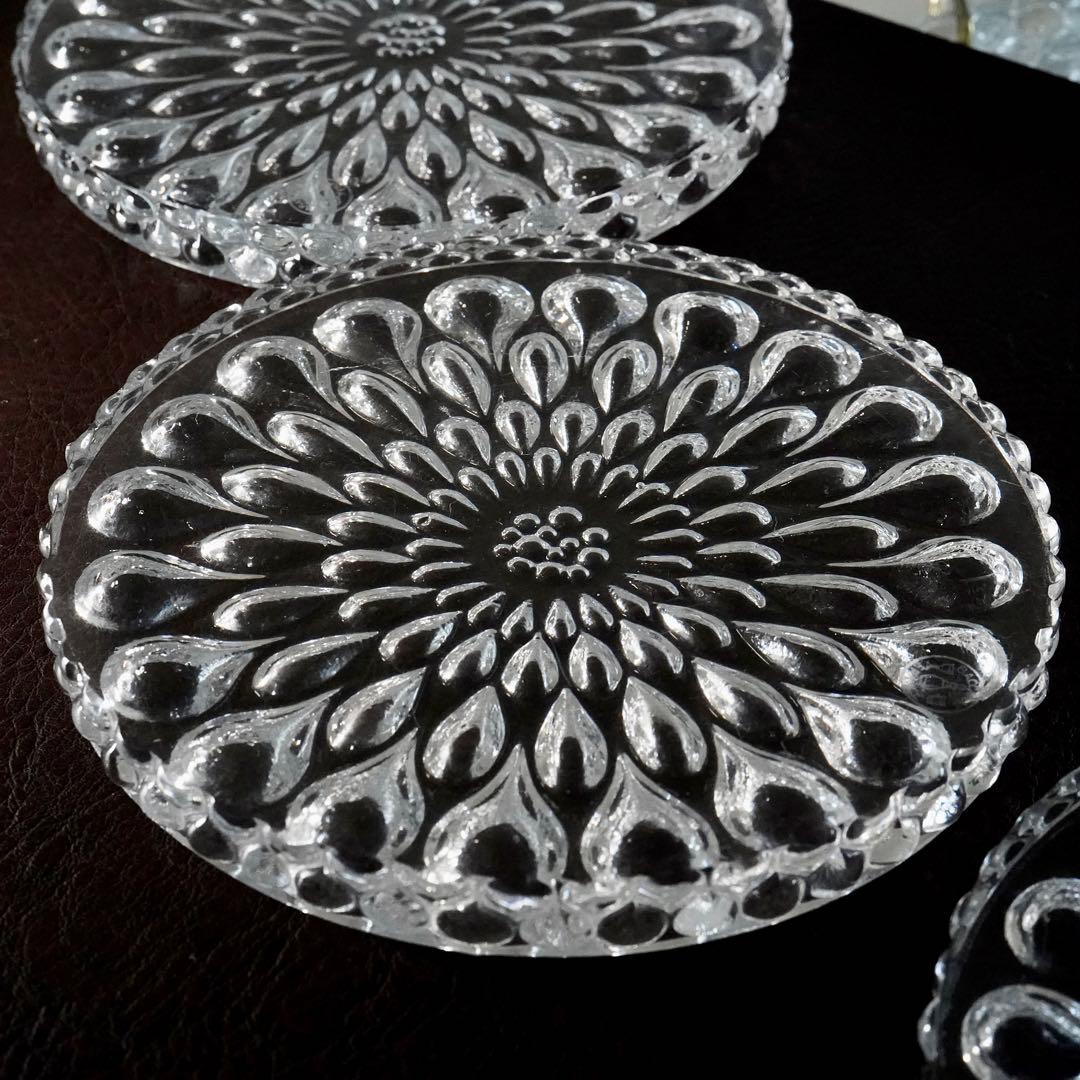 稀少 美品◆オールド バカラ《グート・ドー》プレート7枚セット◆優雅なる光彩