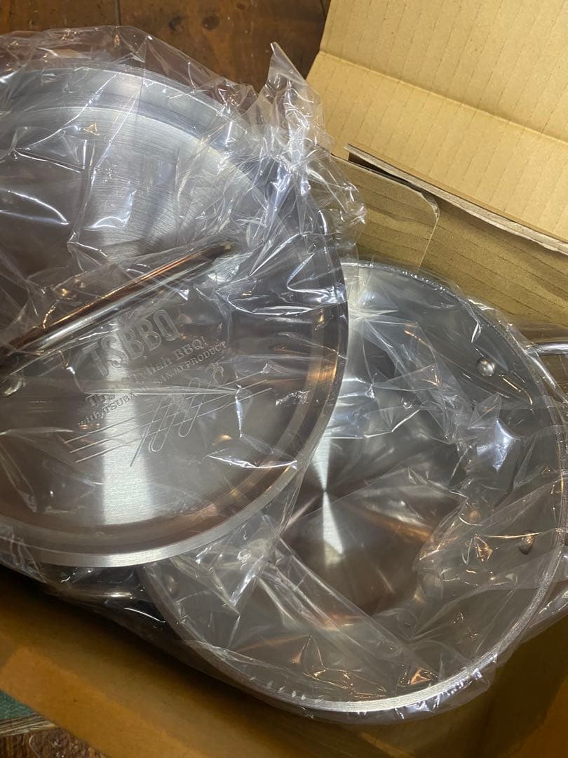 新品未使用！TSBBQ ダッチオーブン 6 ステンレス　箱付き　ステンレス鍋