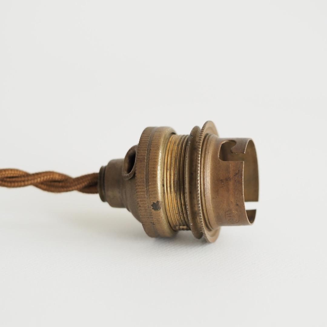 シェードランプ ヴァセリンガラス 天吊りランプ / アンティーク 英国製