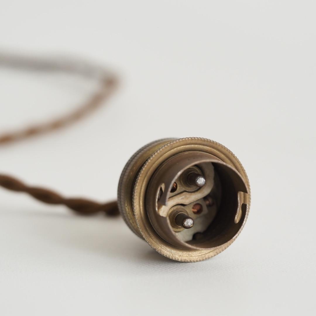 シェードランプ ヴァセリンガラス 天吊りランプ / アンティーク 英国製