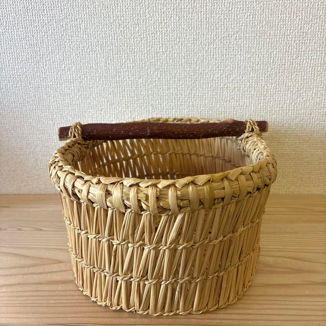 長野県 藁や スズキユカリ りんご籠 小