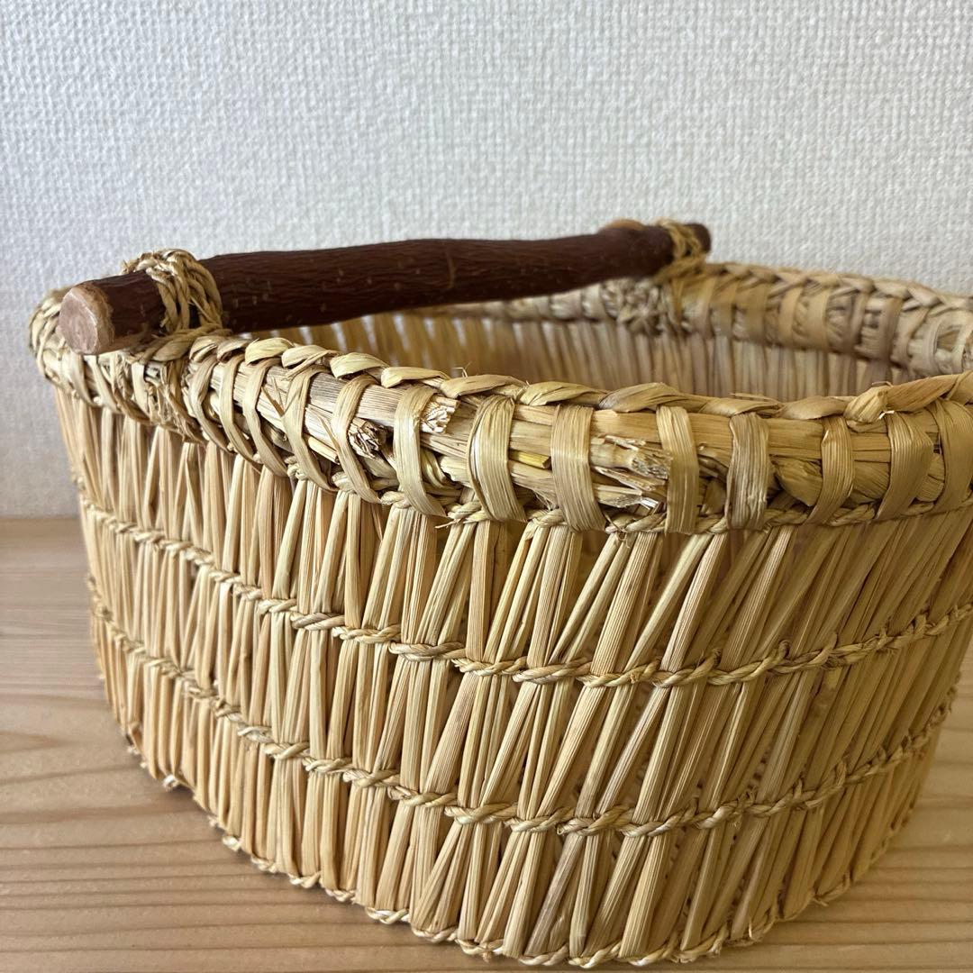 長野県 藁や スズキユカリ りんご籠 小