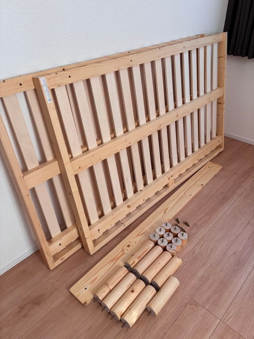 クイーンサイズ　BANON 木製 すのこベッド 700kg耐荷重