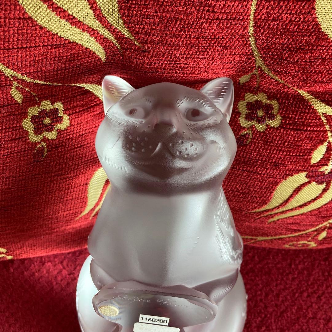 美品 ルネ・ラリック 猫の置物 伏せる猫 - メルカリ