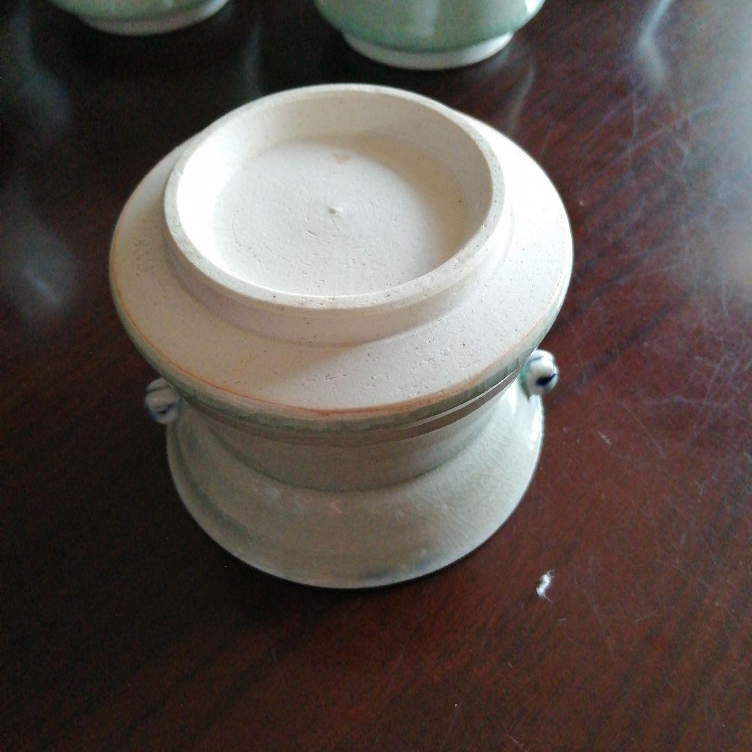 瀬戸焼　志の窯　御深井双耳胴締向付　10客　9cm　今物