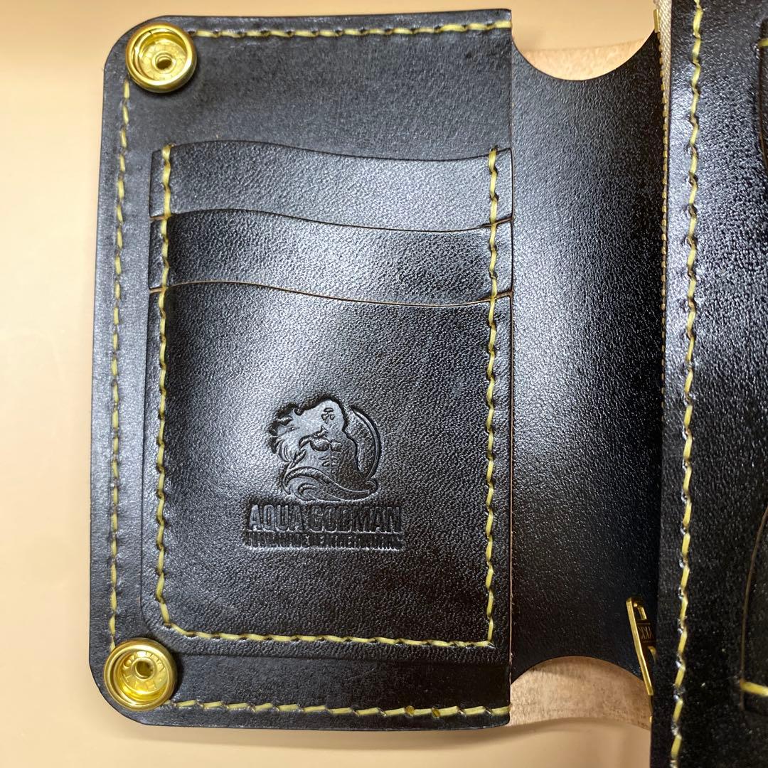 無骨 艶 マチ お札折らずに収納できる手染めミドルトラッカー