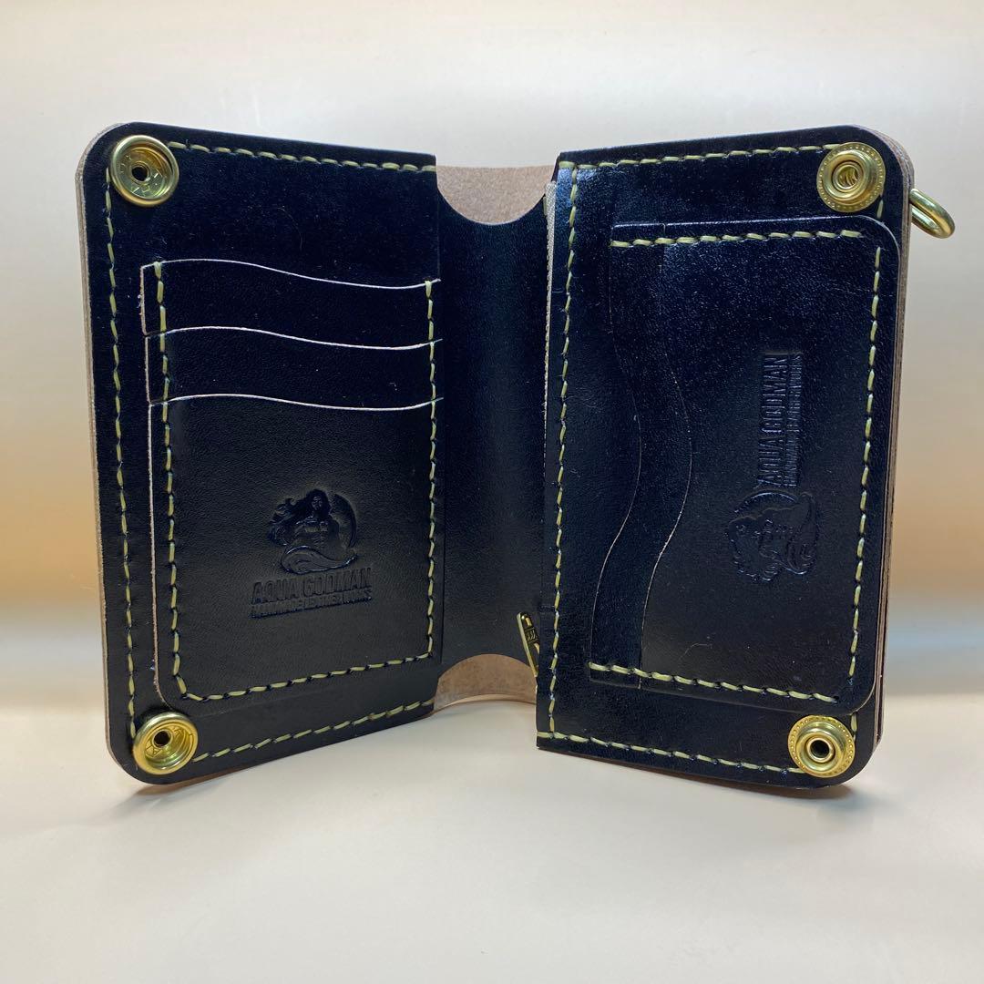 無骨 艶 マチ お札折らずに収納できる手染めミドルトラッカー