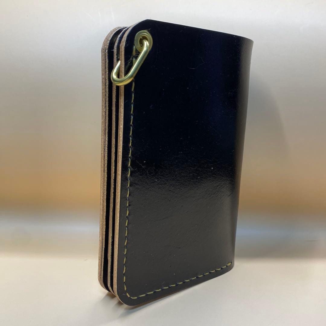 無骨 艶 マチ お札折らずに収納できる手染めミドルトラッカー