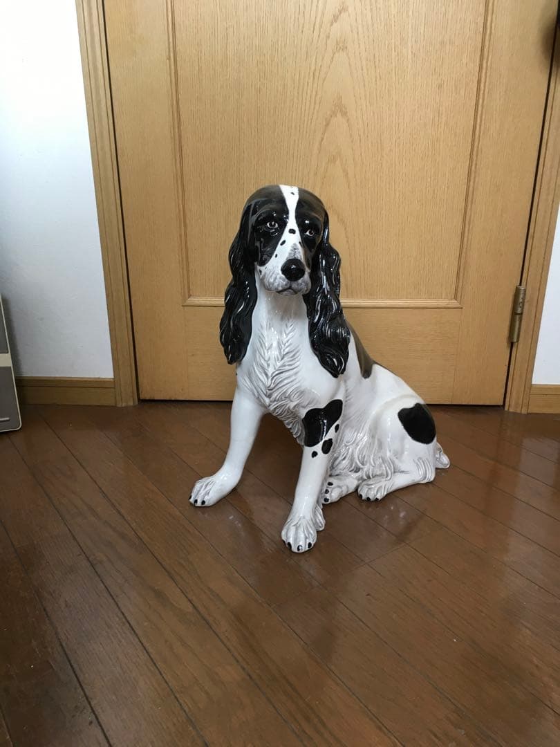 犬の置物　オブジェ　イタリア製　コッカ-スパニエル　陶器