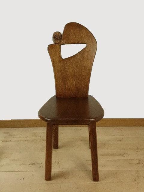 福来ふくろう　椅子　ダイニングチェアー　イスG　勇峰工芸（新）
