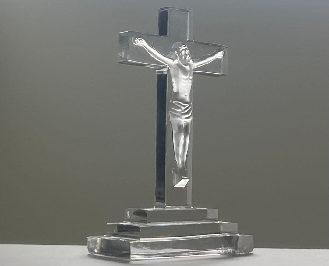 Baccarat バカラ/※極稀少型 イエス・キリスト十字架　立体像
