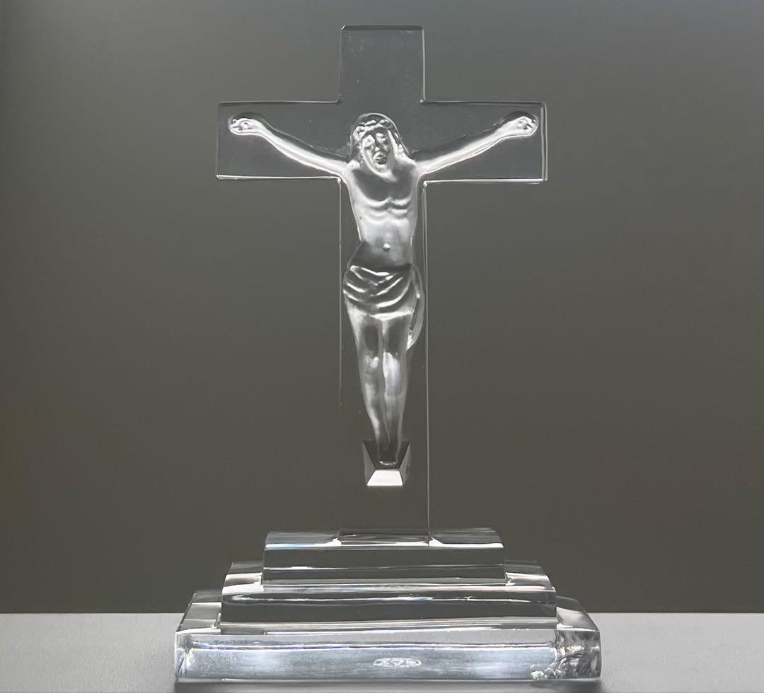 Baccarat バカラ/※極稀少型 イエス・キリスト十字架　立体像