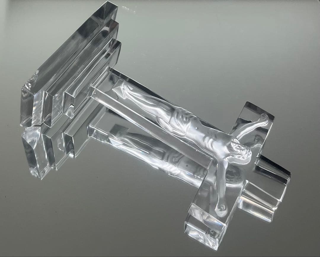 Baccarat バカラ/※極稀少型 イエス・キリスト十字架　立体像