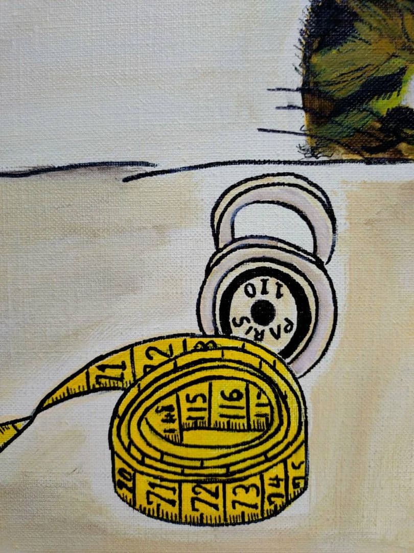 【F6号】藤田嗣治【仕立て屋の猫】手描き/表裏サイン・鑑定書有/油彩/水彩/額縁