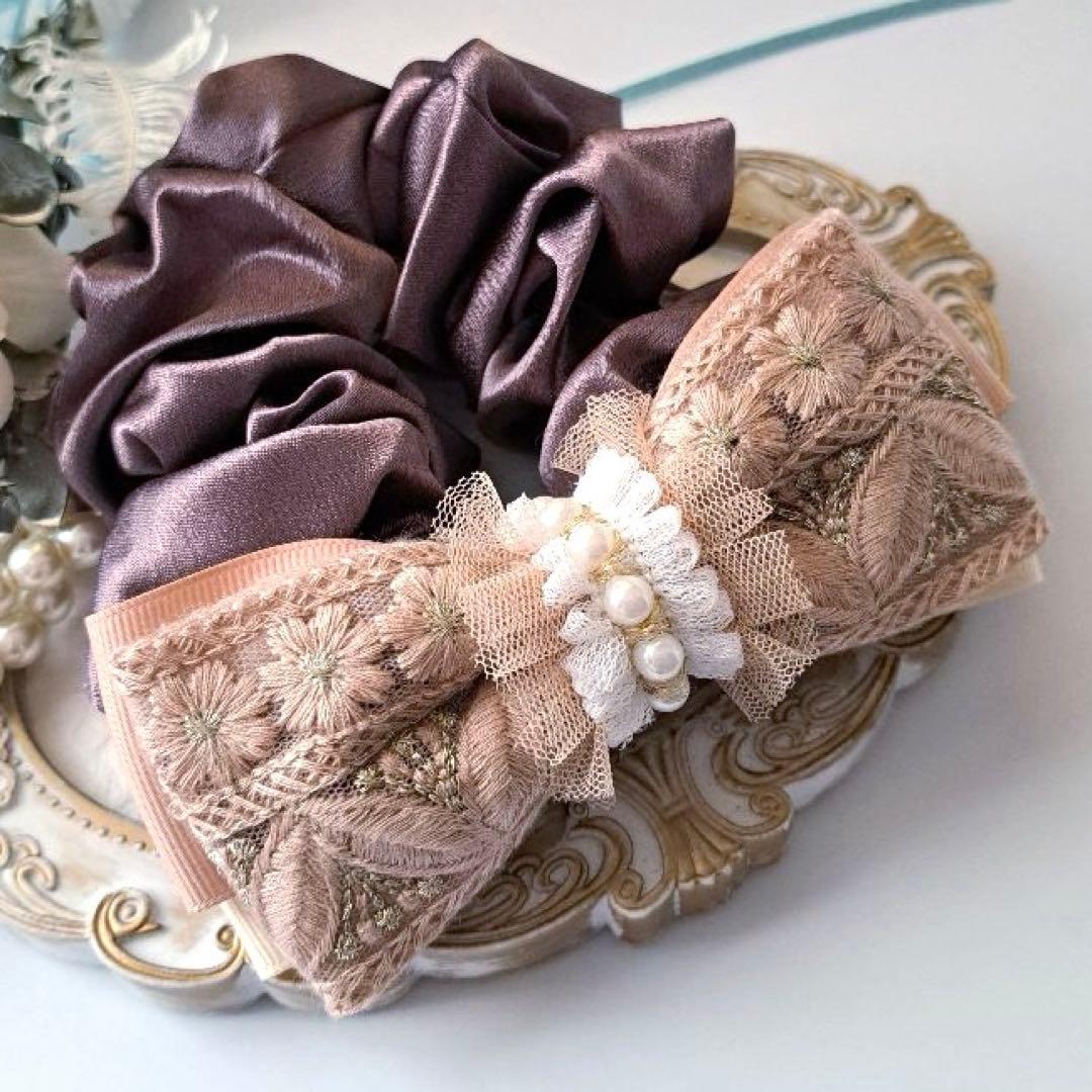 まり様お取引中⭐3072⭐❣️大人可愛い華やかアクセ❣️オリジナル✴インド刺繍