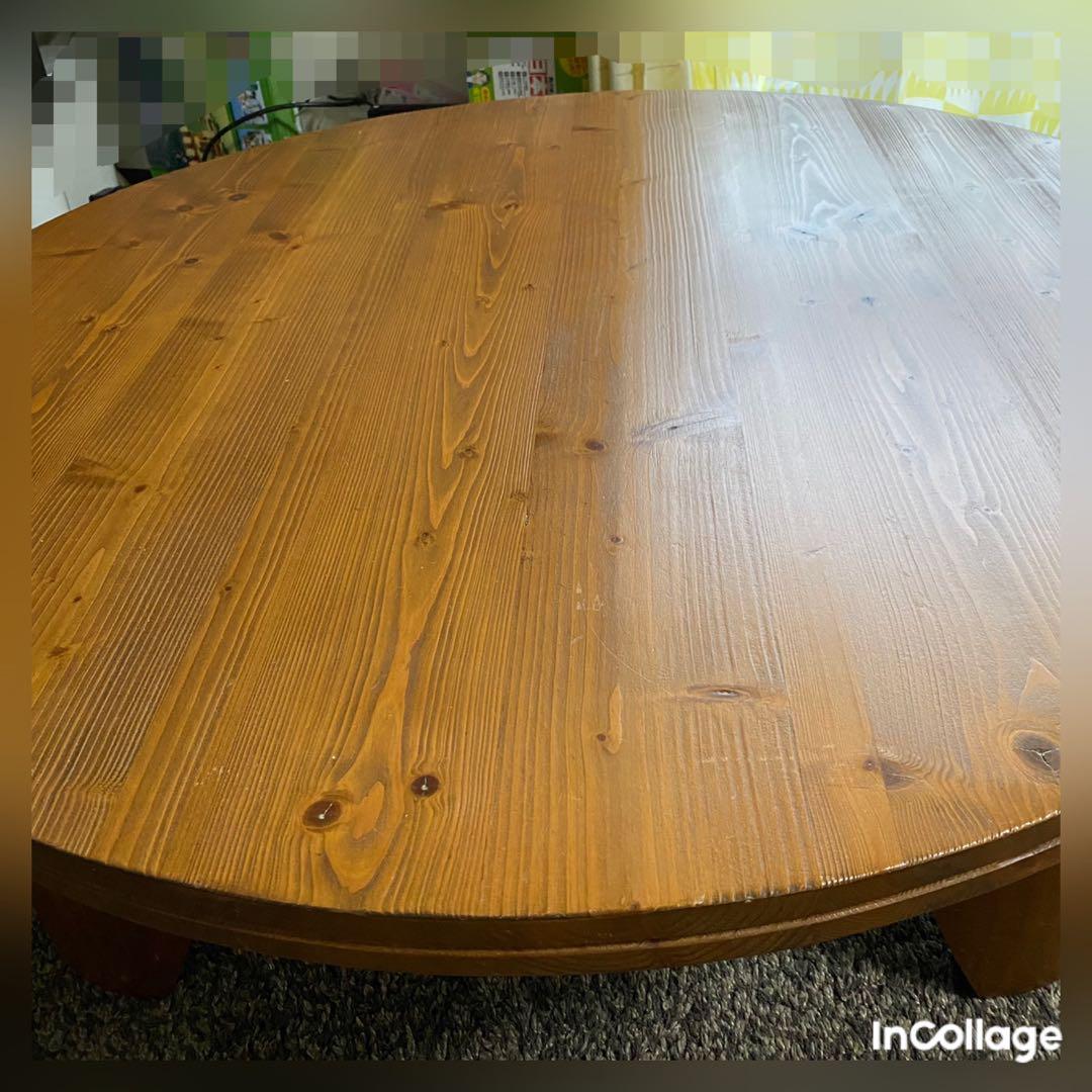 ちゃぶ台　丸テーブル　座卓　円卓　折りたたみテーブル　天然木　ローテーブル　美品