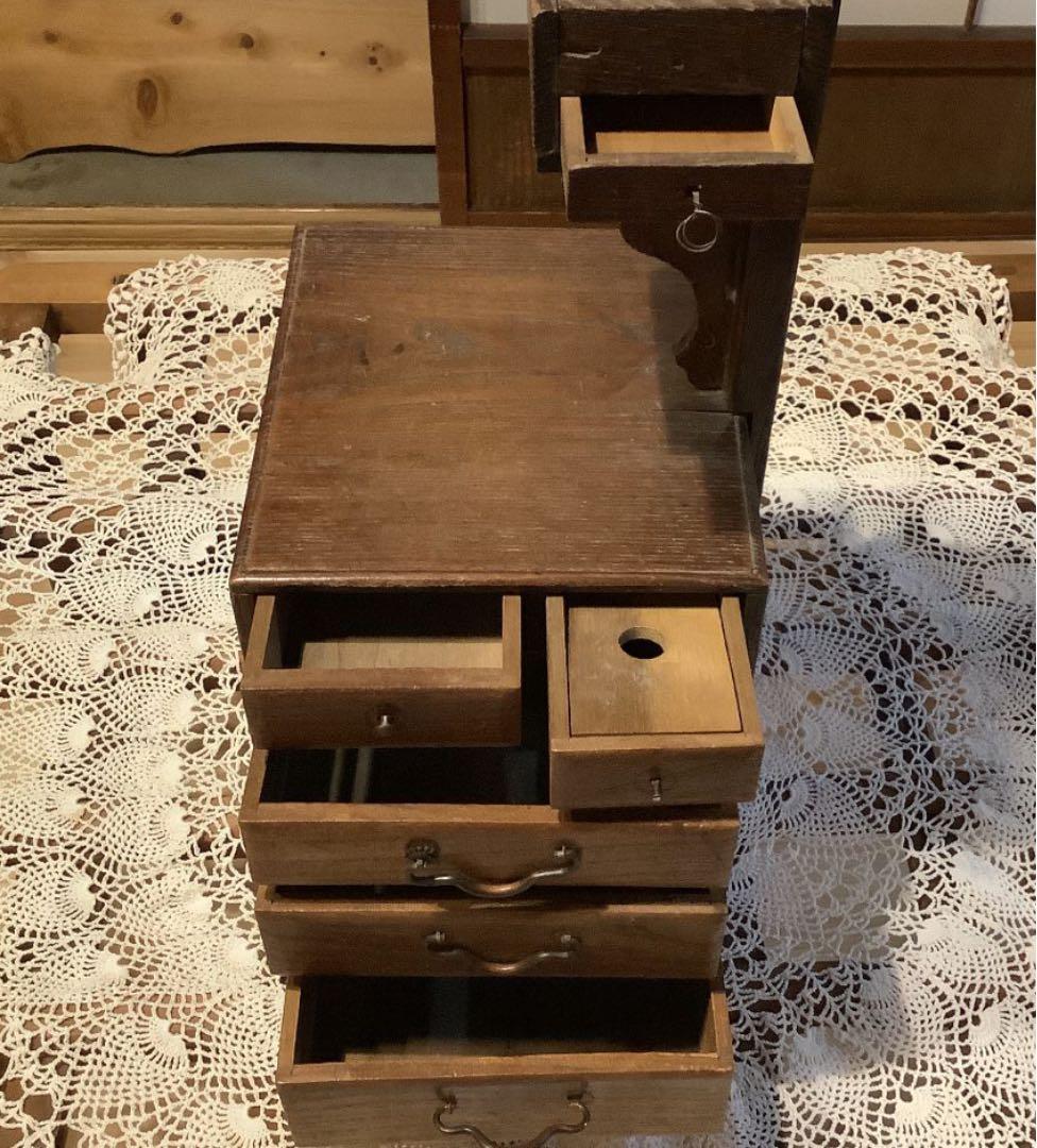 骨董品裁縫入れ