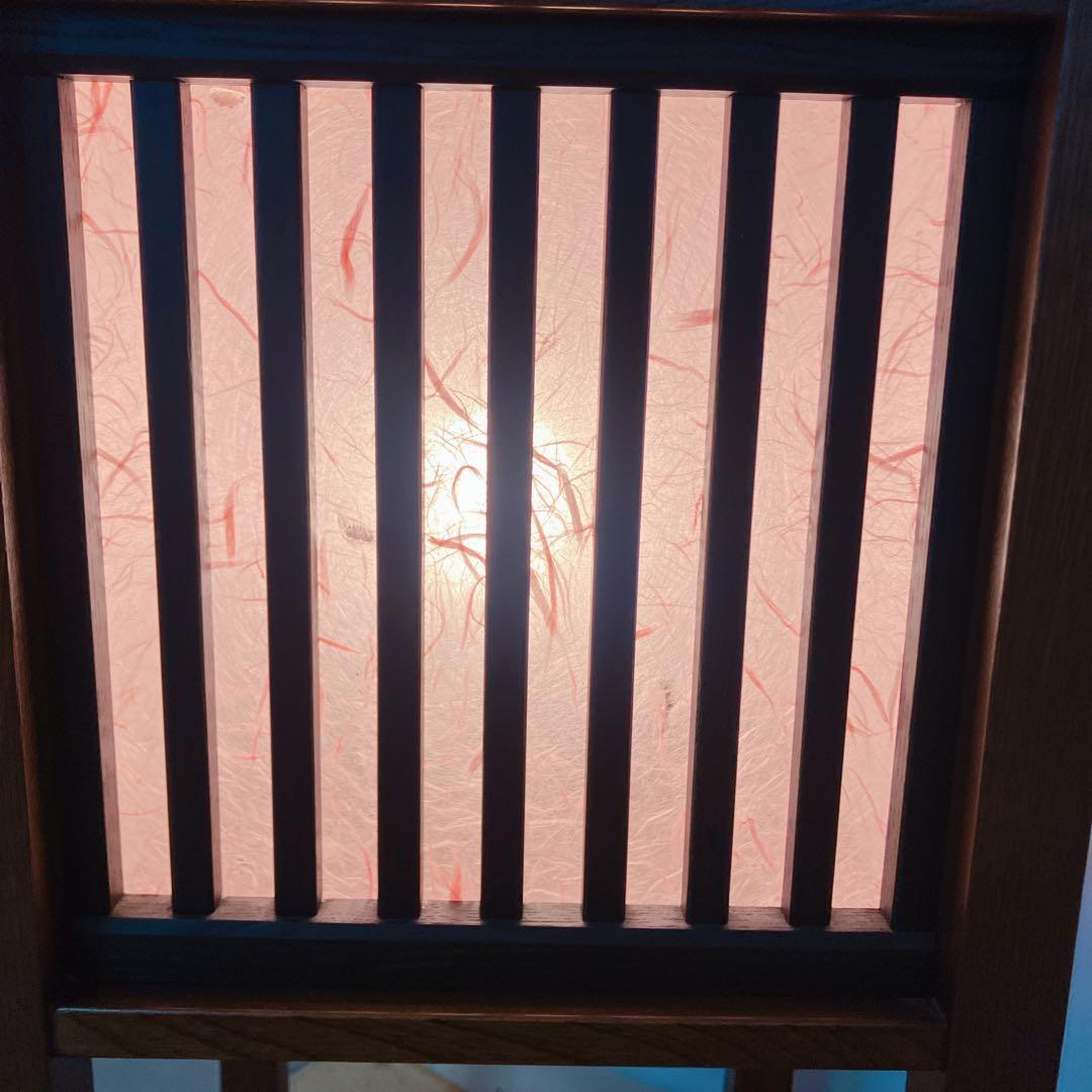 行灯　木製電気スタンド　フロアランプ　和室　和モダン