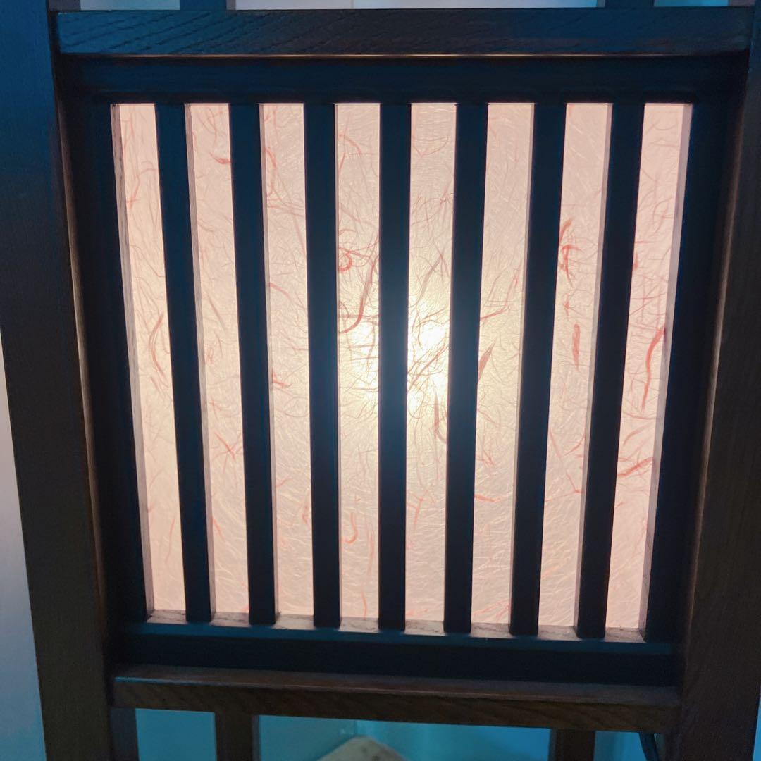 行灯　木製電気スタンド　フロアランプ　和室　和モダン