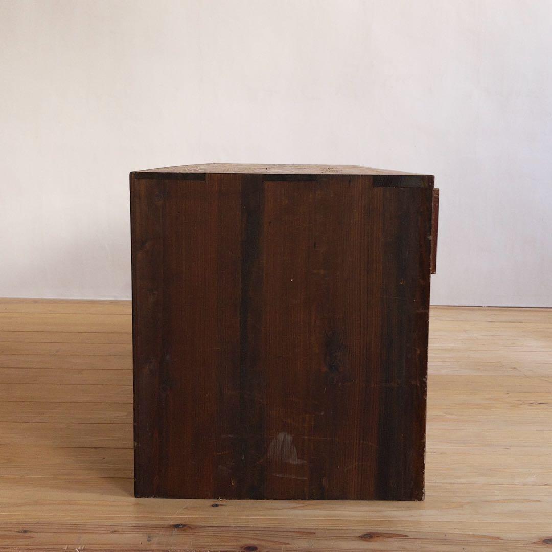 ローボード　棚　3段　木製　収納棚　古道具　古家具　ビンテージ　アンティーク