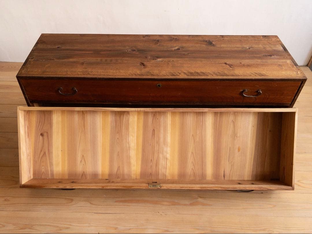 ローボード　棚　3段　木製　収納棚　古道具　古家具　ビンテージ　アンティーク