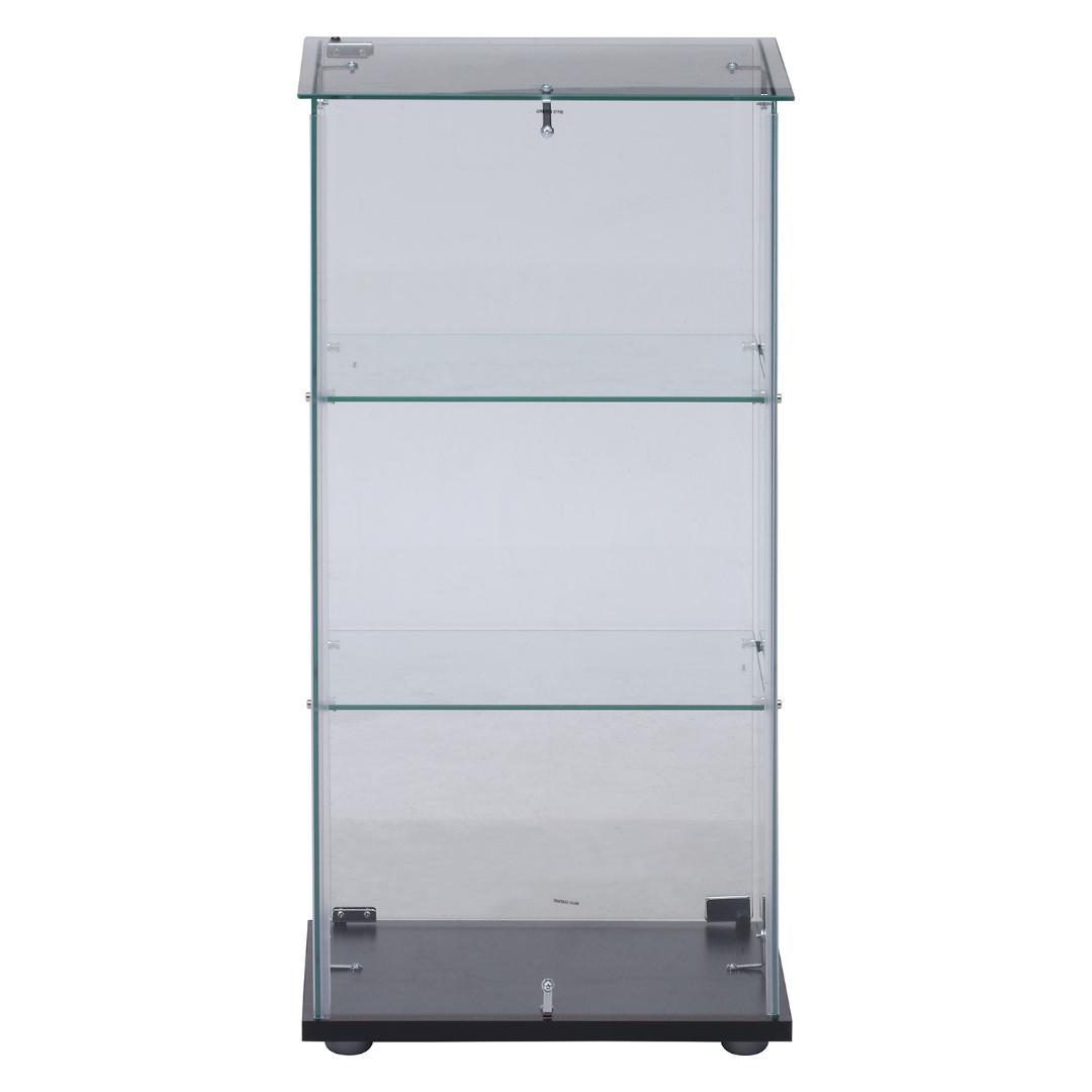 強化ガラス3段コレクションケース 360度全面ガラス W40