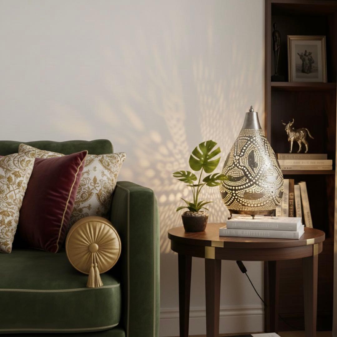 【超美品】定価29,000円！モロッコランプ 真鍮メタルシェード