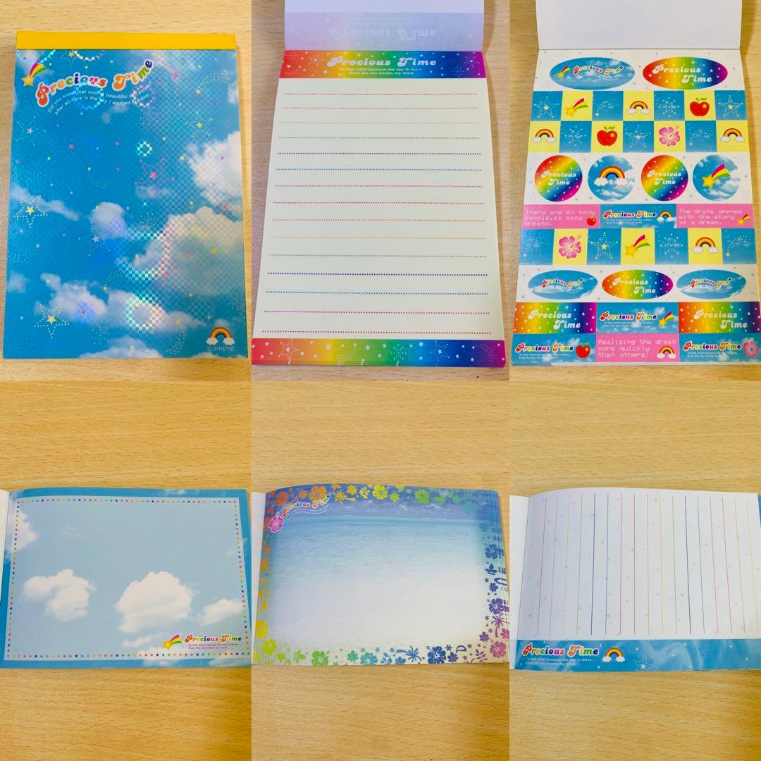 平成レトロ カミオジャパン 虹 星 ハート 【模様①】メモ帳 3冊セット