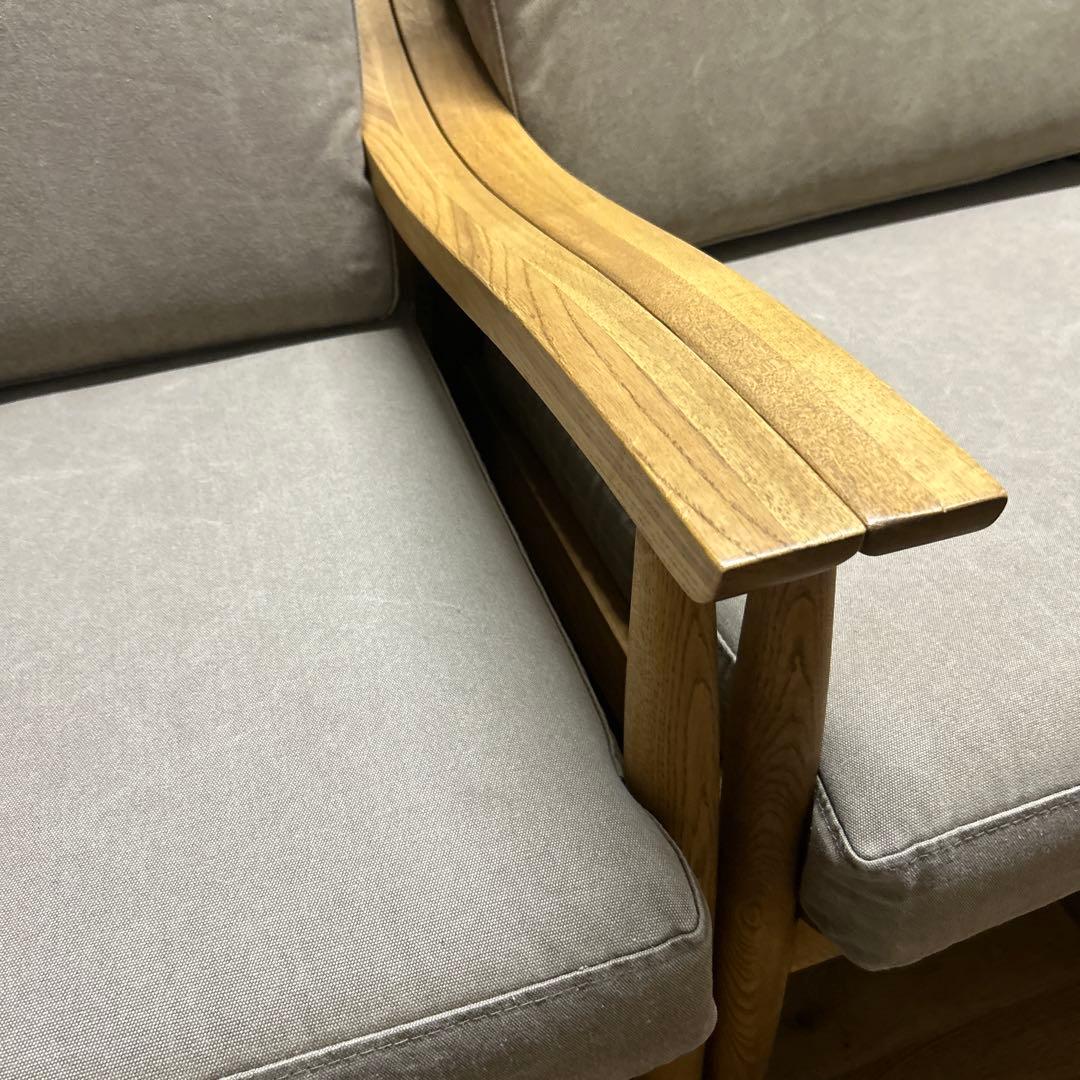 【美品】クラッシュゲート 3人掛けソファ ファブリック 関家具 アルネ