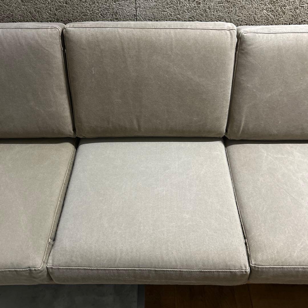 【美品】クラッシュゲート 3人掛けソファ ファブリック 関家具 アルネ