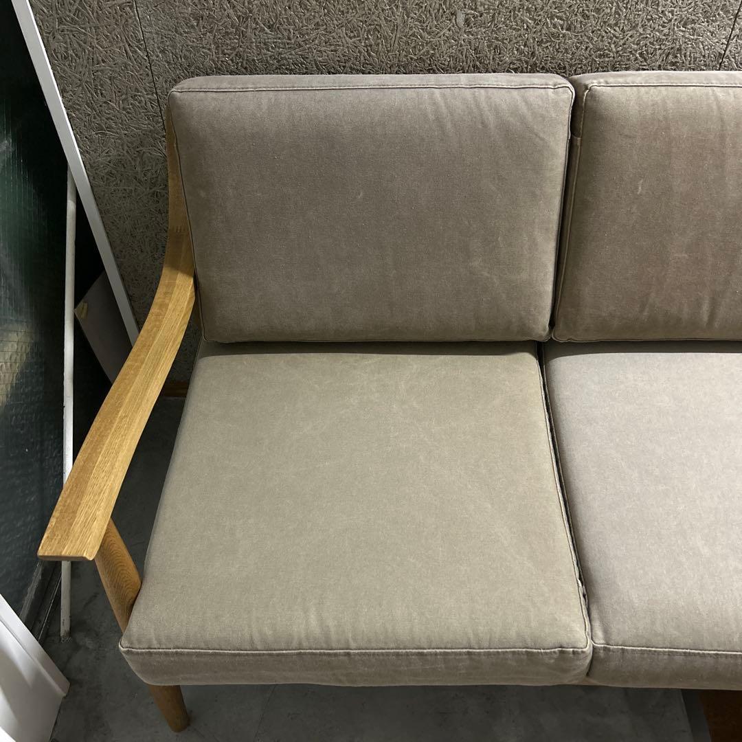 【美品】クラッシュゲート 3人掛けソファ ファブリック 関家具 アルネ