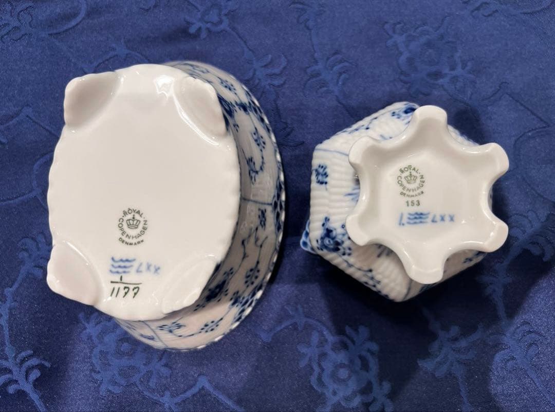 廃盤◼️ ロイヤルコペンハーゲン フルーレース　オーバル　足付きボウル