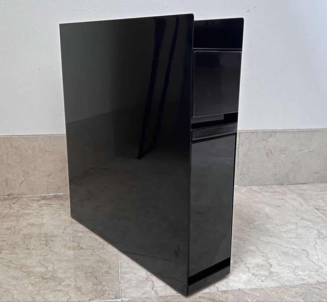 山崎実業 隠せる 調味料ラック 2段 ブラック タワー tower