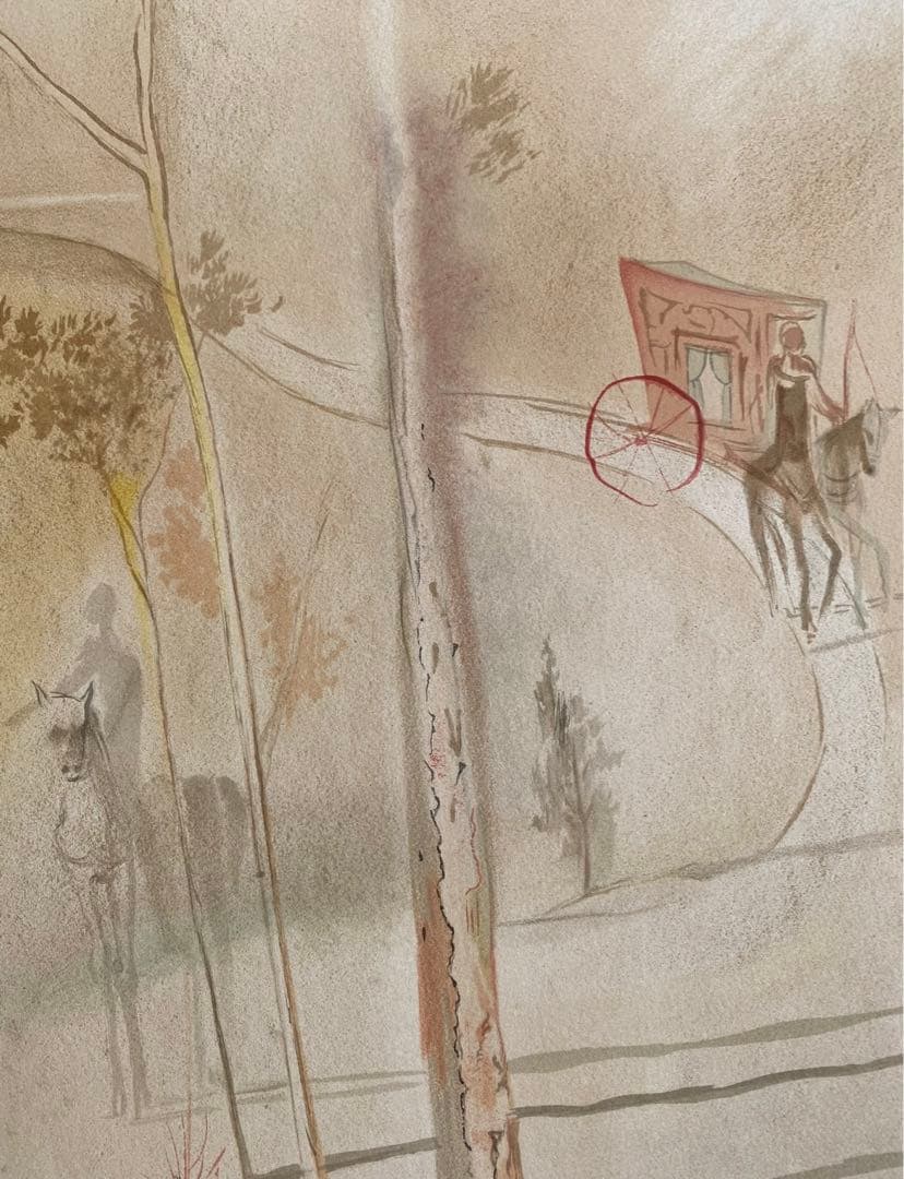 サルバドール・ダリ リトグラフ「デュモントの到着」1969年作品 ダリ